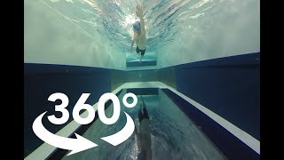 360 Swimming Pool Video with Underwater Mirror  Endless Pool Edition Underwater version [upl. by Brannon]