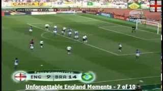 Ronaldinho Free Kick v England  2002 World Cup [upl. by Ik]