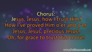 Tis So Sweet To Trust In Jesus Low Key Instrumental with Lyrics [upl. by Einolem]