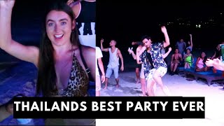 Thailand Free Wild Party on Beach  Ark Bar [upl. by Eggleston583]