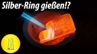 Einen Ring aus Silber gießen [upl. by Ydnam]