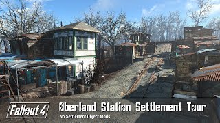 Fallout 4  Oberland Station Settlement Build Tour [upl. by Cronin]