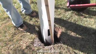 How to install vinyl fencing  layout and post installation [upl. by Tesler]