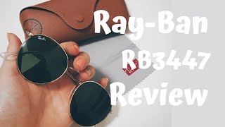 RayBan RB3447 Round Metal Sunglass Review [upl. by Noleta]