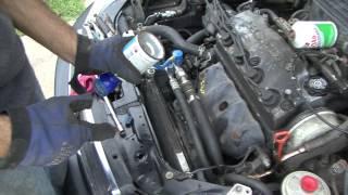 Honda How To Civic AC compressor and charging [upl. by Gerk10]