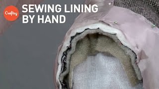 Inserting a Jacket Lining By Hand  Sewing Tutorial with Alison Smith [upl. by Jain]