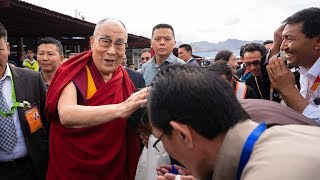 His Holiness the Dalai Lama Arrives in Ladakh [upl. by Inoek]