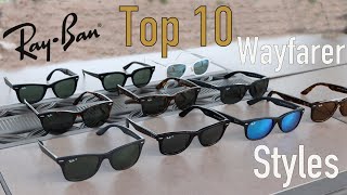 Top 10 RayBan Wayfarer Sunglasses Styles [upl. by Tuorah]