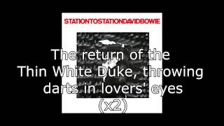 Station to Station  David Bowie  Lyrics [upl. by Aliakim]