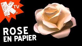 Rose en papier  Facile [upl. by Ahsie702]