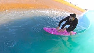 PROS attempt surfing the Wedge during massive High Tide  RAW [upl. by Erikson]