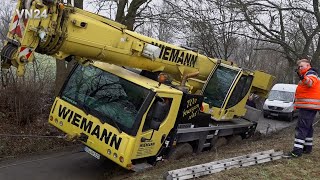 13022025  VN24  Teil 1 Mobilkran im Schlamm  Bergung entwickelte sich zu einer 3TageArbeit [upl. by Amil733]