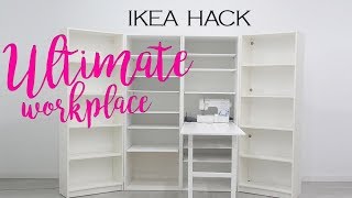 DIY IKEA INTO FOLDABLE WORKSPACE [upl. by Sirhc]