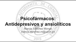 Psicofármacos Antidepresivos y ansiolíticos [upl. by Ztnaj356]