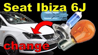 How to change Seat Ibiza Headlight Bulb amp Seat Ibiza Indicator Bulb [upl. by Thaddus]