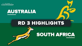 The Rugby Championship  Australia v South Africa  Round 3 Highlights [upl. by Divad]