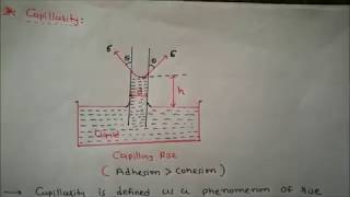 capillarity derivation capillary rise [upl. by Nirrep828]