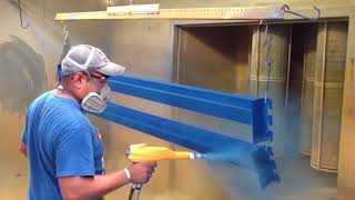 COLO800D Powder Coating System Application for Aluminum Profiles [upl. by Pamela305]