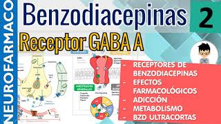 MECANISMO DE ACCIÓN RECEPTORES GABA BENZODIACEPINAS Efectos Farmacológicos Reacciones Adversas2 [upl. by Perzan]