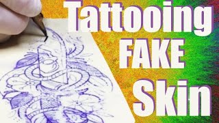 ✅ HOW TO TATTOO FAKE SKIN FOR BEGINNERS 👀 [upl. by Sherill]