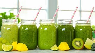 5 Healthy Green Smoothie Recipes [upl. by Hoeve]