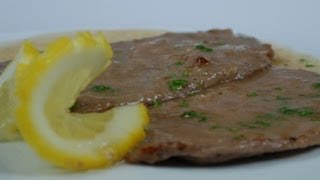 Veal scallops with lemon sauce  italian recipe [upl. by Weight905]