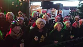 WHAT CHRISTMAS MEANS TO ME Rock Choir at Birkdale Lights Switch On 1st December 2024 [upl. by Ahsienaj]