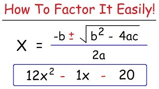 How To Factor Any Quadratic Equation Using The Quadratic Formula [upl. by Rosario]