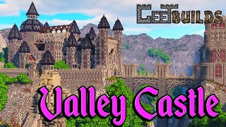 Minecraft Castle Timelapse Gothic Castle in a Mountain River Valley [upl. by Akcinat]