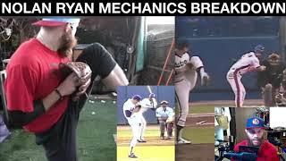 Nolan Ryan Pitching Mechanics Breakdown  ROBBY ROWLAND [upl. by Rufina]