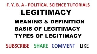 Legitimacy  Meaning amp Definition [upl. by Rimidalb]