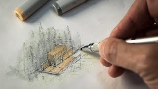 Sketch like an Architect Techniques  Tips from a Real Project [upl. by Marka]