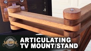 DIY Articulating TV MountStand  Wood Working Using Tools and Machines [upl. by Frazer]