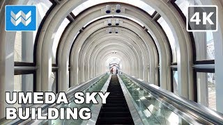 4K WORLDS HIGHEST ESCALATOR  Umeda Sky Building Walking Tour  Osaka Japan Travel Guide [upl. by Otanutrof438]