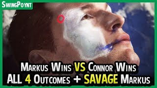 Detroit Become Human  HIDDEN SAVAGE MARKUS OUTCOME  Markus VS Connor  Markus Revolution [upl. by Ellenid]