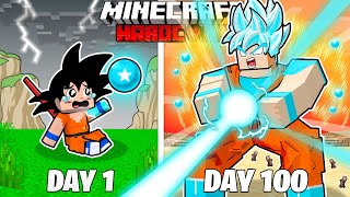 I Survived 100 Days as DIAMOND GOKU in HARDCORE Minecraft [upl. by Assylem]