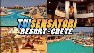 TUI BLUE SENSATORI Resort Atlantica Caldera Palace  Analipsi  Crete 4k [upl. by Ainoda]