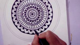 HOW TO DRAW MANDALA  FOR BEGINNERS [upl. by Naahs988]