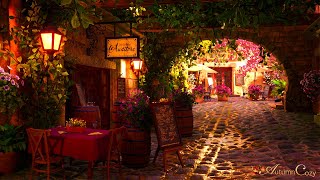 COZY ITALIAN RESTAURANT PATIO AMBIENCE Music from Another Room Peaceful Chatter Relaxing Nature [upl. by Rosalie]