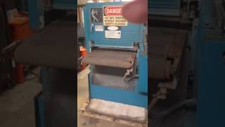 Timesaver 25 wide belt sander finisher machine 125 m metal [upl. by Ahsiel]