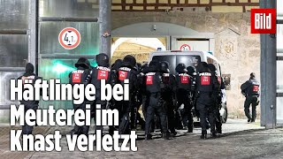 Gefängnismeuterei Polizei stürmt Knast in Thüringen  JVA Untermaßfeld [upl. by Annunciata]